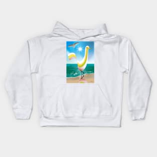 Summer Shore Bird Kids Hoodie